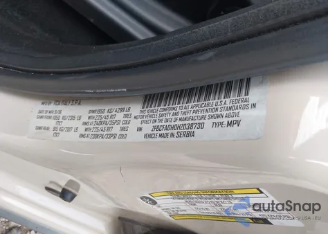 2017 Fiat 500L Trekking z USA, uszkodzony, nr VIN ZFBCFADH0HZ038730